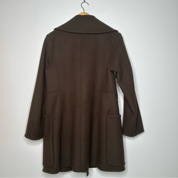 UNIQLO x +J Jil Sander Brown Double Face Peacoat Size Small - Picture 7 of 8